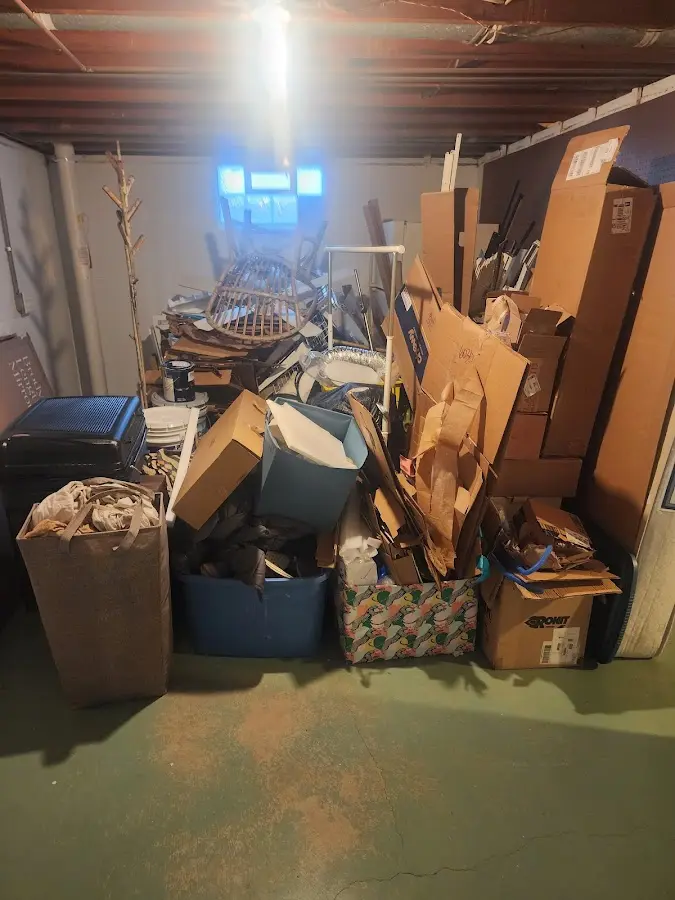 Roll-off dumpster container at job site for Roll Off Dumpster Rental in Mount Clemens